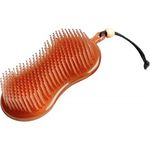 LeMieux Hippo Brush in Orange Two in One Horse Grooming Aid with Gentle Bristles and Rubber Scrubby Sponge - One Size