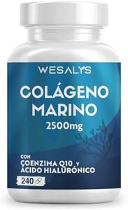 Colágeno Marino Hidrolizado 2500mg con Magnesio y Ácido Hialurónico | 240 Cápsulas | con Vitamina C natural, para cartílagos, huesos y piel | Alta dosis, Péptidos de Colágeno Marino Puro