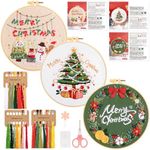 JSRQT 3 Sets Christmas Embroidery S