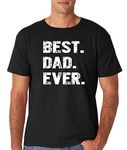 AW Fashions Best. Dad. Ever Tee for New Fathers - Birthday Shirts for Papa Men's T-Shirt (Small, Black)