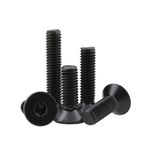 Rely®⇒VP INDUSTRIES (Pcs-25) M8X40 mm CSK Allen Head Screw High Tensile 10.9 Grad | Countersunk Allen Head Bolt with Allen Key 1 pc | Allen CSK Head Screw High Tensile Alloy Steel Black