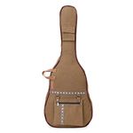 The House of tara Cotton Canvas Fabric Acoustic Guitar Bag Cover for Men and Women | Modern Guitar Case | Waterproof Inner Lining | Adjustable Straps | Padded Protection | Zip Pocket | Khaki Brown