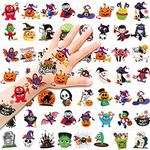 HOWAF Halloween Temporary Tattoos for Kids,Halloween Fake Tattoos Pumpkin Bat for Halloween Party Favor & Halloween Goody Bags Fillers