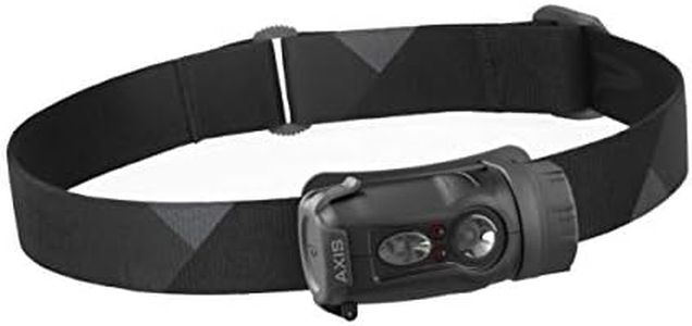 Princeton Tec Axis Rechargeable Headlamp with 450 Lumens Maxbright White/Red LEDs, IPX4 Water Resistance and 15 Hour Burn Time, Essential for Running, Camping, Hunting, and Safety, Black