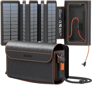 BLAVOR Portable Foldable Solar Charging Pack, Built-in Charging Cable & Crossbody Lanyard, 10W High-Efficiency Solar Panels with USB-C Port, Waterproof Durable for Outdoor Camping Hiking Backpacking