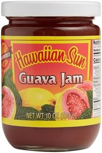 Hawaiian Sun Guava Jam Preserves - Fruit Spread for Bread, Bagels, and Cookies - Exotic Foods, Jams, Jellies & Preserves - Real Guava Fruit Puree & Sugar - Jelly Spread for Breakfast & Snacks (10 oz)