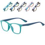 Musivon Kids Blue Light Blocking Glasses for Teens Computer Gaming Glasses Anti Blue Ray Fake Glasses for Children Boys Girls Age 4-14 (Blue)