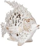 Ocean Decor White Coral Reef Anglefish Beach Home Decor Coral Look Polystone Tabletop Collection