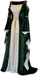 Solid Color Square Neck Outfits for Women Cinched Waist Regency Long Sleeve Winter A-line Dresses Cold Shoulder Patchwork Floor Length Prom Fit and Flared Costumes Vestidos