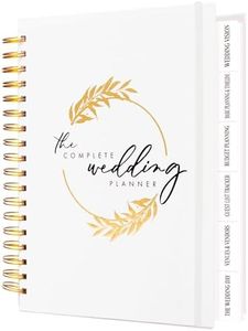 Modern Wedding Planner for Bride To Be – Complete 18-Month Wedding Planning Book and Organizer Calendar Checklist – Ultimate Bridal Knot Engagement Gift Agenda Binder Planners (Golden Floral)