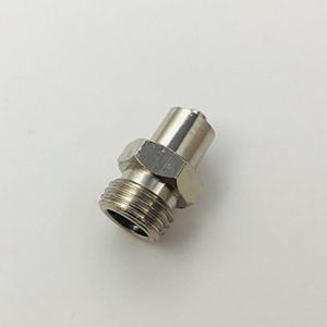 Metal Male Luer Lock Syringe Fitting to Pipe NPT 1/4" Male (2 Units)