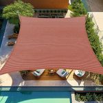 Shade&Beyond Sun Shade Sail Rectangle Canopy 10' x 15' Sail Shade Red Sun Shades for Patios