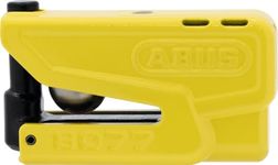 ABUS Brake Disc Lock Granit Detecto XPlus 8077 2.0 - Motorcycle Lock with Alarm and Intelligent Pre-Alarm - Made of Hardened Steel - for The Protection Motorcycles - Yellow