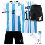 HIDLY New Soccer Jersey Set #10 Youth Kids Trendy Football Fans Kit for Soccer Enthusiasts with Socks for Kids Adult