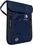 VENTURE 4TH Travel Neck Wallet with RFID Blocking – Passport Holder Neck Pouch to Keep Your Cash and Documents Safe – Get Peace of Mind When Traveling, Navy Blue, OneSize