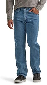 Wrangler Authentics Men's Classic 5-Pocket Relaxed Fit Flex Jean, Light Stonewash Flex, 50W x 32L