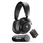 SteelSeries Arctis Nova Pro Omni - Hi-Res Wireless Gaming Headset, 96kHz/24bit, ANC, ClearCast Pro Mic, AI Noise Rejection, Mobile App, Mix 2.4GHz + BT, OmniPlay PC+PlayStation+Xbox - Graphite