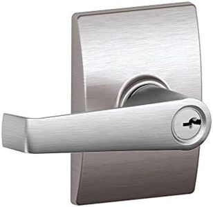 Schlage F51 Elan Keyed Entrance Lever Set, Satin Chrome