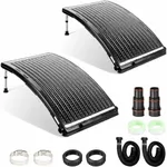 Fuairmee New 2Set Solar Pool Heaters, Solar Pool Heater for Above Ground Pool, Thickened Panel 113x69 cm, Solar Pool Heater for Pools, Includes 4 Adapters, 4 Hoses & Clamps, 4 Plumbers Tapes