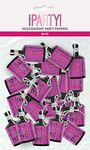 Birthday Pink Glitz Holographic Poppers - Perfect Party Accessory Memorable Celebration - 20ct