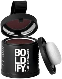 BOLDIFY Hairline Powder (LARGE, 10g) - Water-Resistant Root Touch Up Hair Color for Gray Coverage - 24-Hour Stain-Proof, Mess-Free Hair Powder for Thinning Hair - Dark Auburn