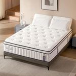 King Mattress, DIGLANT 14Inch Cooling Gel Memory Foam Hybrid Mattress with Pocket Springs, Supportive and Pressure Relief, Medium Plush Feel King Size Mattress in a Box, CertiPUR-US Certified,