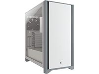 Corsair 4000D Tempered Glass Mid-Tower ATX Case - Cable Management System - Spacious Interior - Two Included 120 mm Fans - White