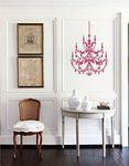 Large Chandelier Peel & Stick Wall Sticker Antique Design Vinyl Decal DIY Home Decor Art (Lipstick, 24x16 inches)