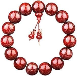 Jefuzh 保真印度小叶紫檀 Rosewood with small leaves Sandalwood Beads Bracelet 手串满金星老料佛珠男女款檀木念珠手链 H-885
