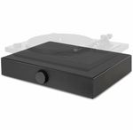 Andover Audio Spinbase Speaker System Designed for Turntables; Phono Input, Bluetooth, aux-in, Bass and Treble Control, ISOGroove Anti-Feedback - (Black)