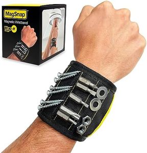 MagSnap Magnetic Wristband by Wrap-It Storage - Wrist Magnet Tool Belt and Screw Holder - Great Tool Gifts and Birthday Gifts for Dad