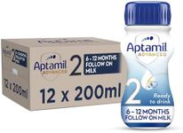 Aptamil Advanced 2 Follow On Baby Milk Ready to Use Liquid Formula, 6-12 Months, 200 ml (Pack of 12)