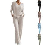 Womens Tracksuit Set Trousers and top Set Women Ladies Trouser Suits Womens Trouser Suits Women Suit Sweater Set Pyjamas Women Womens Outfits Sets Womens Lounge Pants Beige