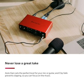 Focusrite Scarlett 2i2 4th Gen USB Audio Interface – 2-In, 2-Out