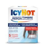 Icy Hot Medicated Patch, 5 Count, Long-Lasting Muscle & Joint Pain Relief, For Simple Backaches, Lumbago, Strains & Sprains, Arthritis