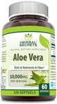 Herbal Secrets Aloe Vera 10000 Mg, 120 Softgels (Non-GMO) - Regulates Intestinal Bacteria, Soothes Digestive Track, Helps Improve Immune Function*