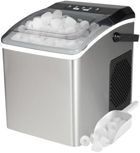 Koolatron Ice Maker | 11.7KG Countertop Ice Machine | Ice Maker Machine for Commercial Home Bar Office Kitchen Appliances | Nugget Ice Maker | Ice Scoop and Basket | Stainless Steel