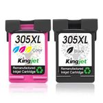 305 Ink Cartridges Black and Colour, 305XL Ink Cartridges Remanufactured for HP Printer Ink 305 XL for DeskJet 2700 2710 2720 2724 Plus 4100 4120 4130 Envy 6000 6020 6032 Pro 6400 6420 6430