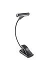 K&M König & Meyer 12247.000.555 Music Stand Light T-Model 8 LED FlexLight | Adjustable Bright Lamp | Clip to Stand/Table/Trays/Books | Portable Lamp | Carry Case/Batteries Incl. | German Made | Black