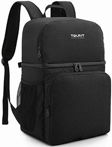 TOURIT Cooler Backpack Double Deck Lunch Backpack with Insulated Leakproof Cooler Bag for Men Women Work, Picnics, Hiking, Camping, Beach, Park or Day Trips, 28L