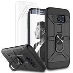 Jeylly Galaxy S6 Edge Plus Case, [3 Color] Slim Hybrid Impact Rugged Soft TPU & Hard PC Bumper Shockproof Protective Anti-Slip Case Cover Shell for Galaxy S6 Edge+ Plus G928 - Black