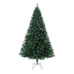 EVRE Artificial Green Christmas Tree Bushy Style with 1800 PE PVC Branch Tips & Foldable Strong Metal Stand for Indoor Xmas Festive Home Decor 8Ft/242CM