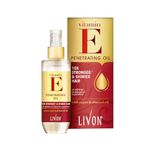 Livon Vitamin E Penetrating Serum Oil | For Stronger & Thicker Hair | Enriched with Almond & Floral Extracts | Sulphate & Paraben Free | Lightweight & Non Greasy | 100ml