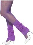 Smiffys Legwarmers, Purple , 1980's Fancy Dress, 1980s Dress Up Accessories