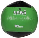 USI UNIVERSAL 736Wb Rubber Exercise Wall Ball, Exercise_Fitness, Size 10 Kg, Black/Green