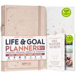 Life Mastery Planner - A 12 Month Journey to Crush Your Goals, Increase Productivity, Passion, Success & Happiness - Weekly & Monthly Life Planner, Habit-Tracker, Gratitude Journal & Organizer, A5