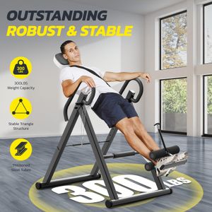 YOLEO Heavy Duty Inversion Table – White Back Stretcher for Pain Relief