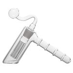 RORA 18.8mm Mini Water Glass Bongs 6 Arms Tree Hammer Shape Handmade Small Bong With S Bowl Small Pipe (clear)