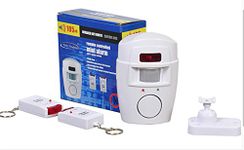Tech Traders ® Wireless Pir Motion Sensor Alarm + 2 Remote Controls Shed Home Garage Caravan