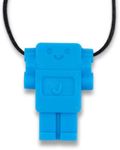 Jellystone Designs Chew Necklace, Robot Pendant, Blue Hawaiian